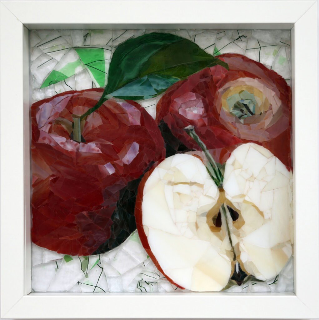 Äpfel, Glasmosaik