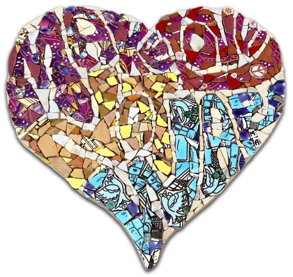 Mosaik "Make Love Not War", Sousse, Oktober 2022