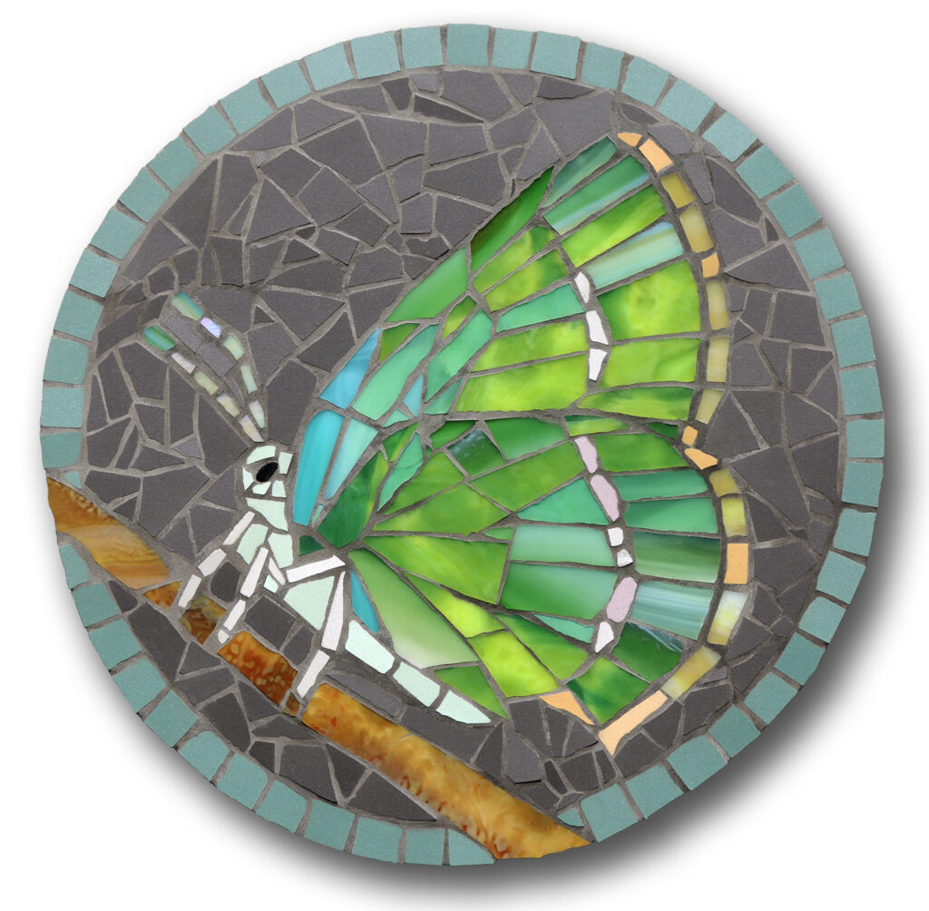 Green Hairstreak, Mosaik. Maria Ackmann, 2023