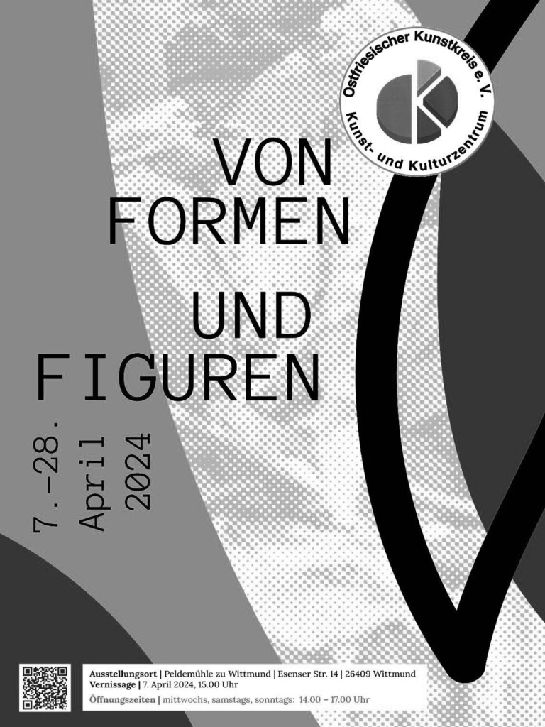 Plakat Ausstellung Peldemühle Wittmund April 2024